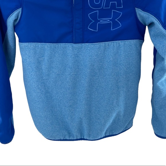 Under Armour Cold Gear Quarter Snap Pullover Blue Size Youth Medium - Picture 2 of 13